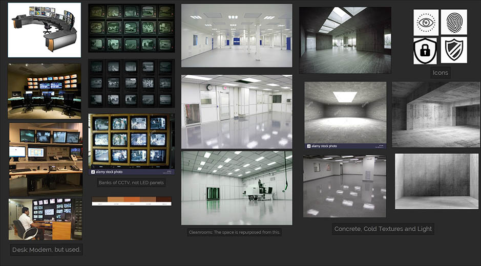 a mood board for the project, full of relevant images