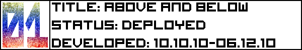 the original menu banner for project zero one