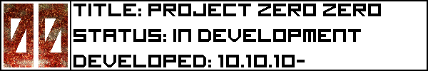 the original menu banner for project zero zero